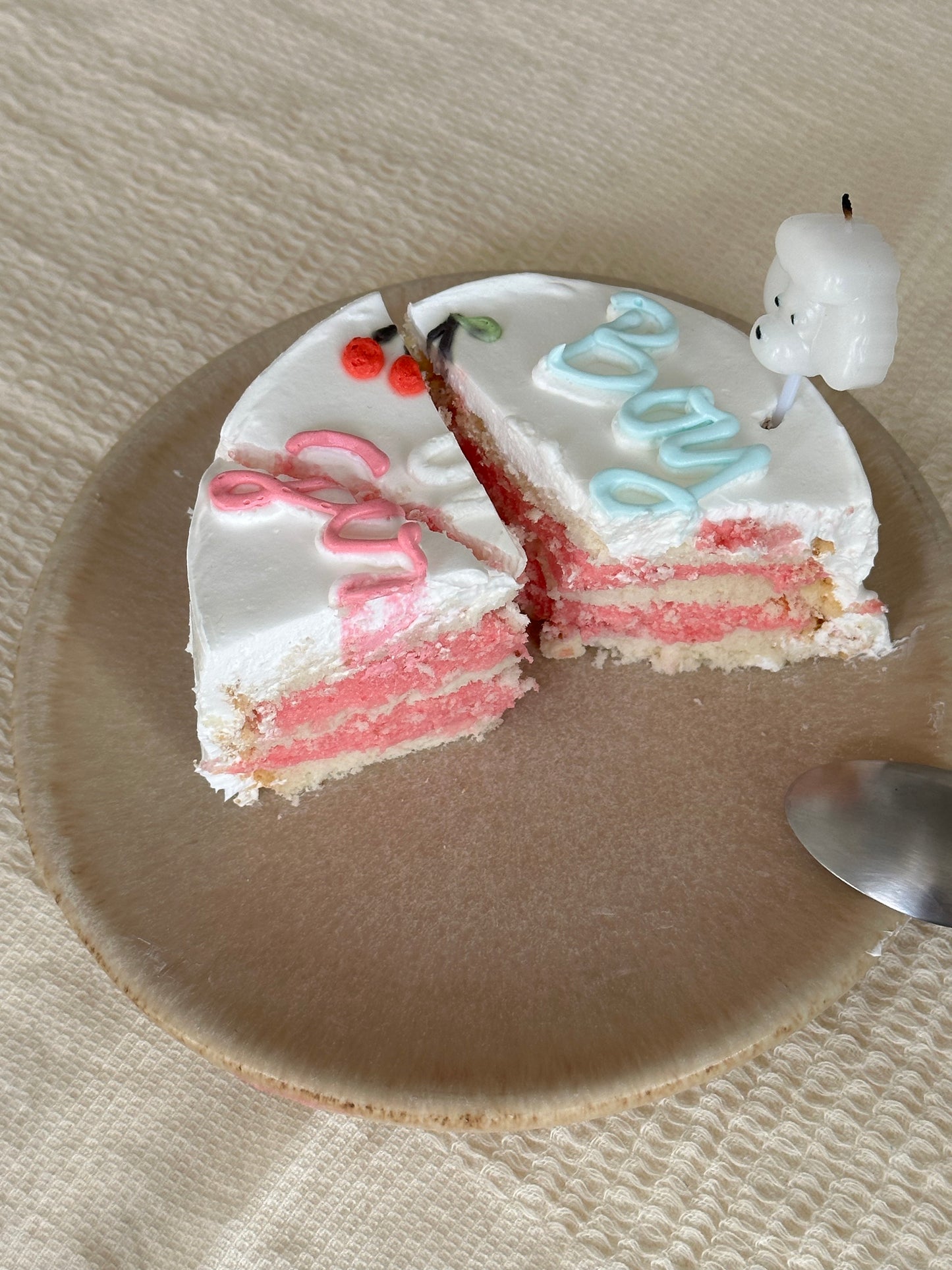 Gender Reveal Bento cake