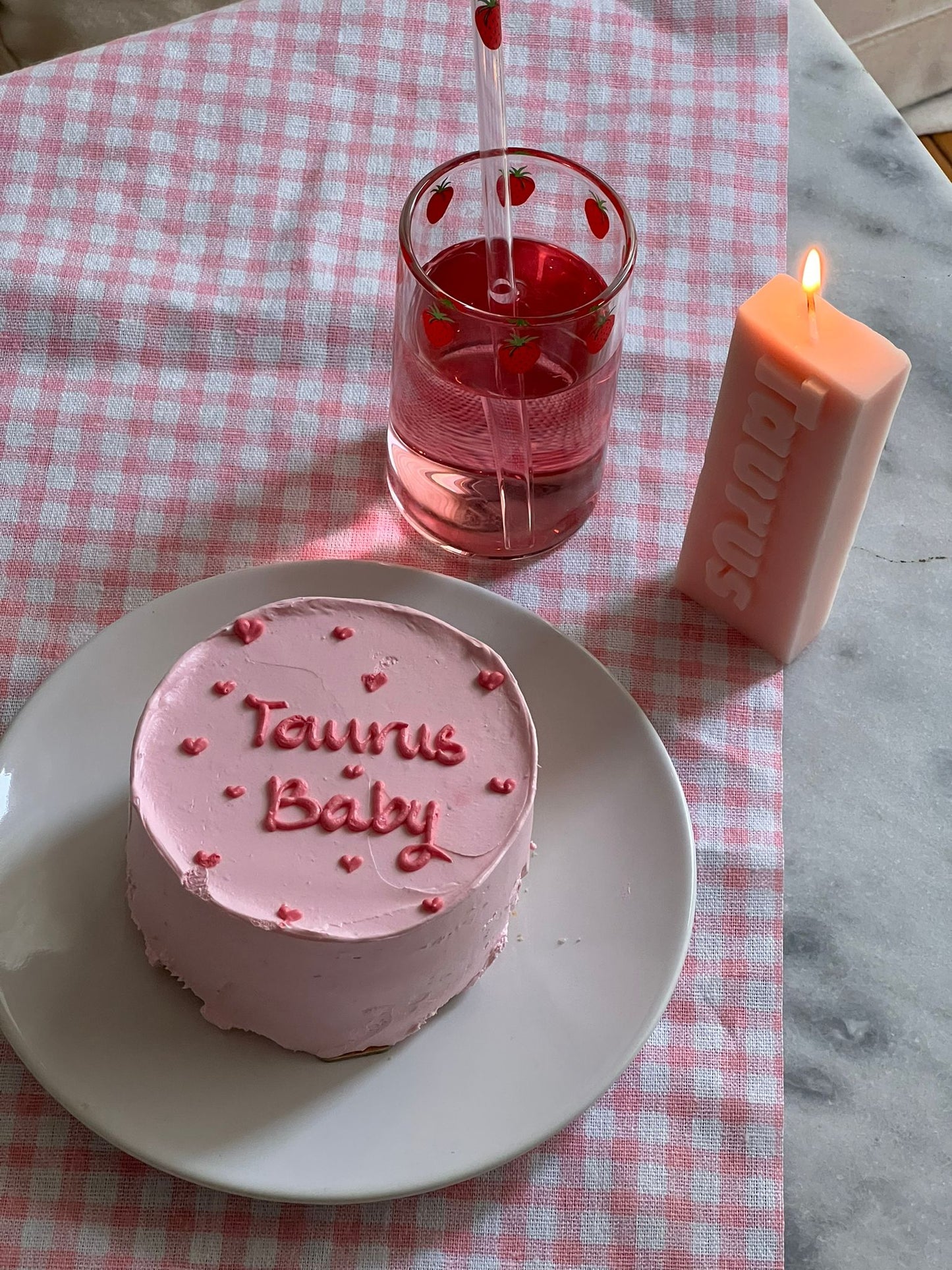 Taurus Cake + Candle