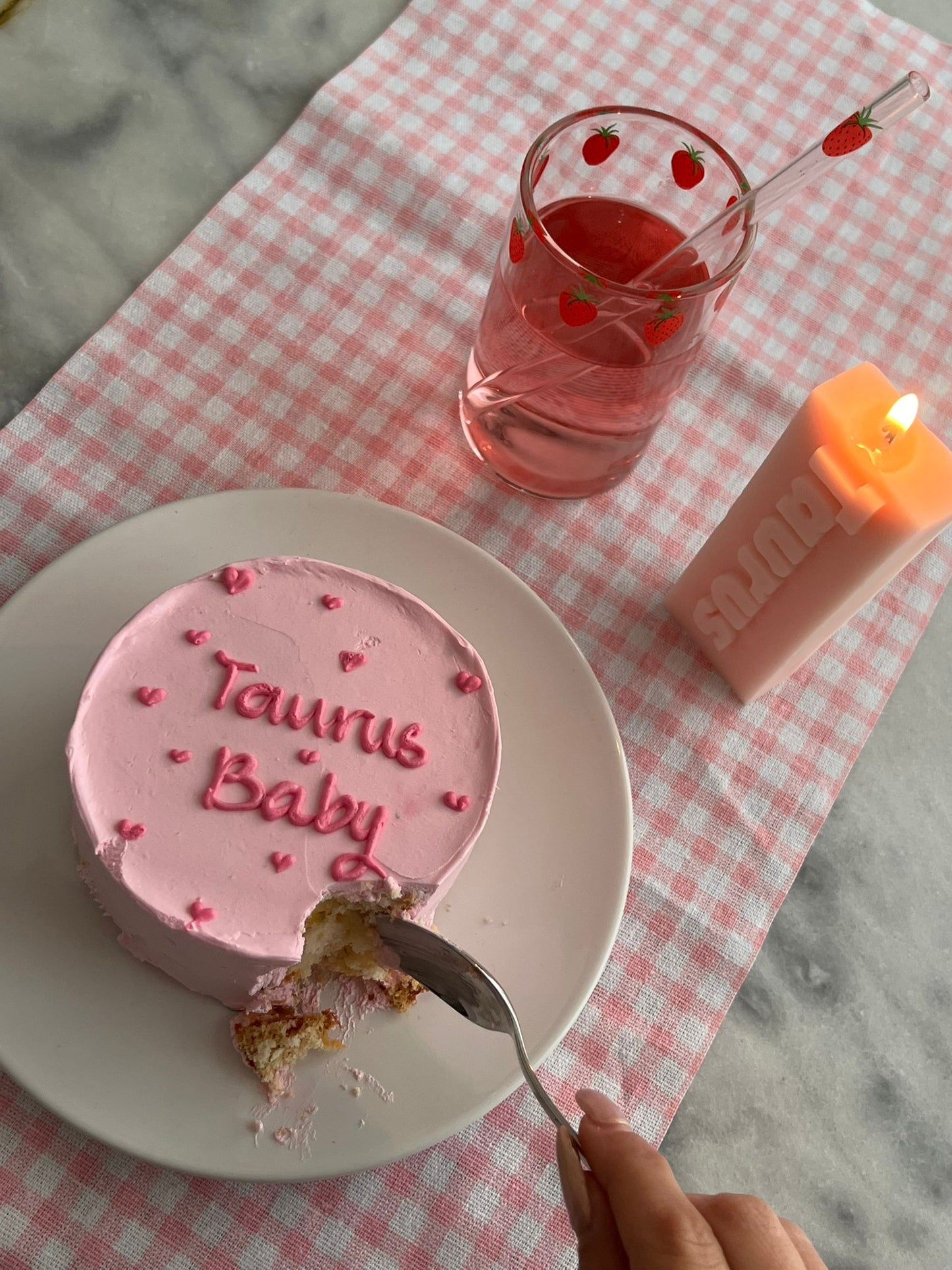 Taurus Cake + Candle