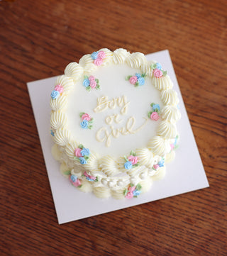 Gender Reveal Bento Cake