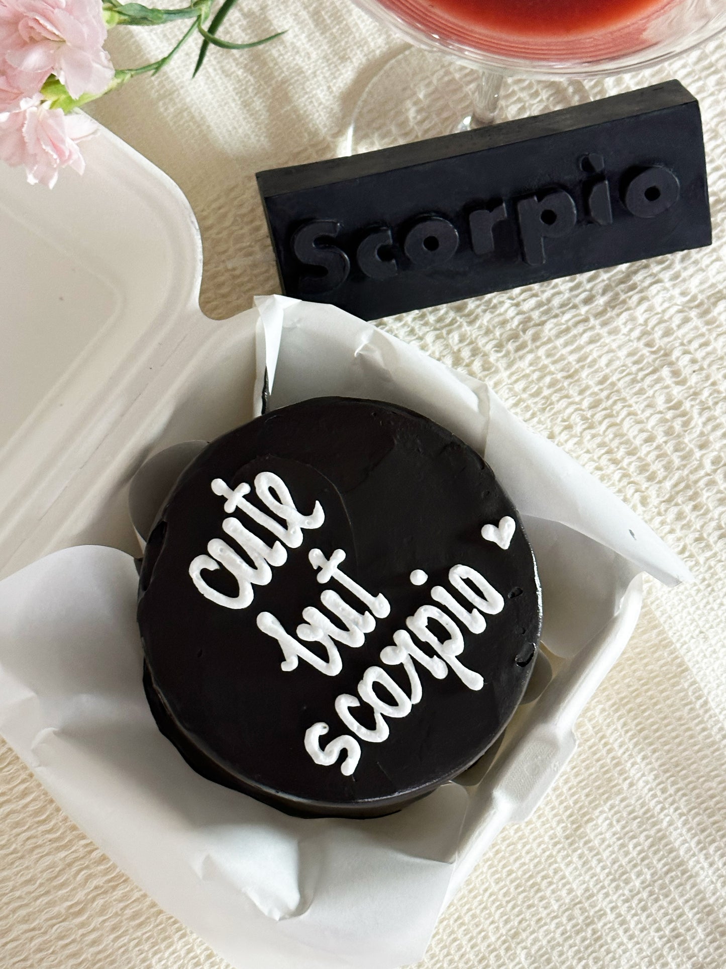 Scorpio Cake + Candle